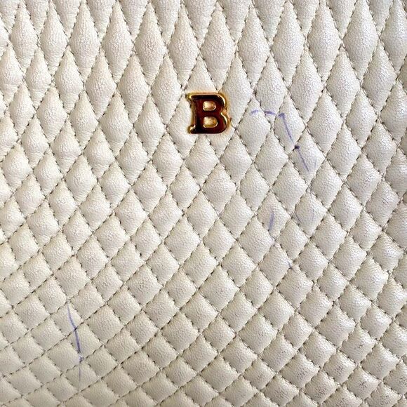 Bally Vintage Quilted Leather Shoulder Bag with Tassel Strap Chain Authentic - Picture 7 of 17